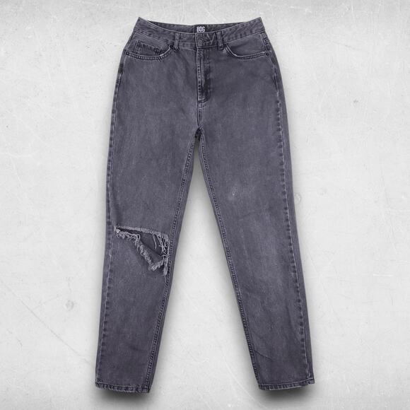 BDG MOM Jeans Women 28 Black Distressed Tapered High Rise Y2K Sustainable Trendy - Picture 1 of 12